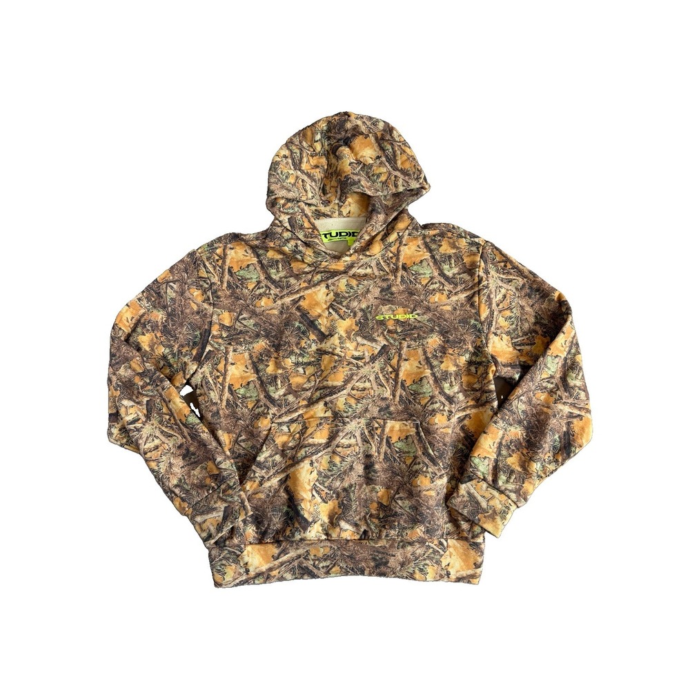 Studio SuperVsn Hoodie Sweatshirt Small Camo Neon Rubber Graphics Music
